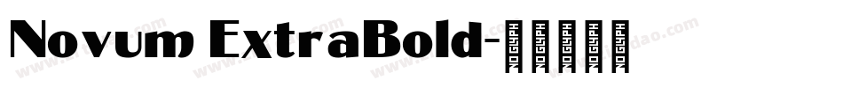 Novum ExtraBold字体转换